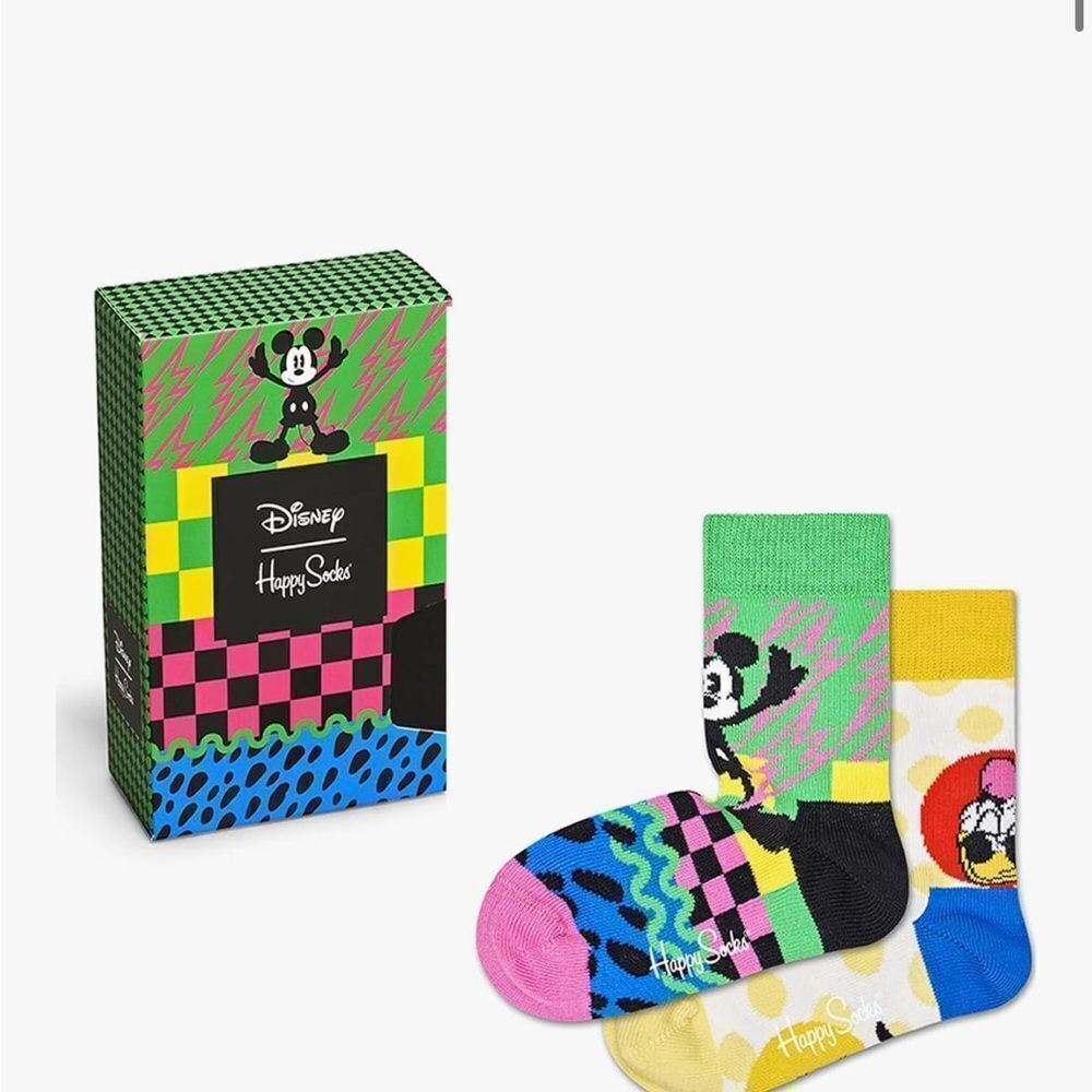 Happy Socks x Disney Gift Box 2 Pairs Size 2-3 years 🌺🌺